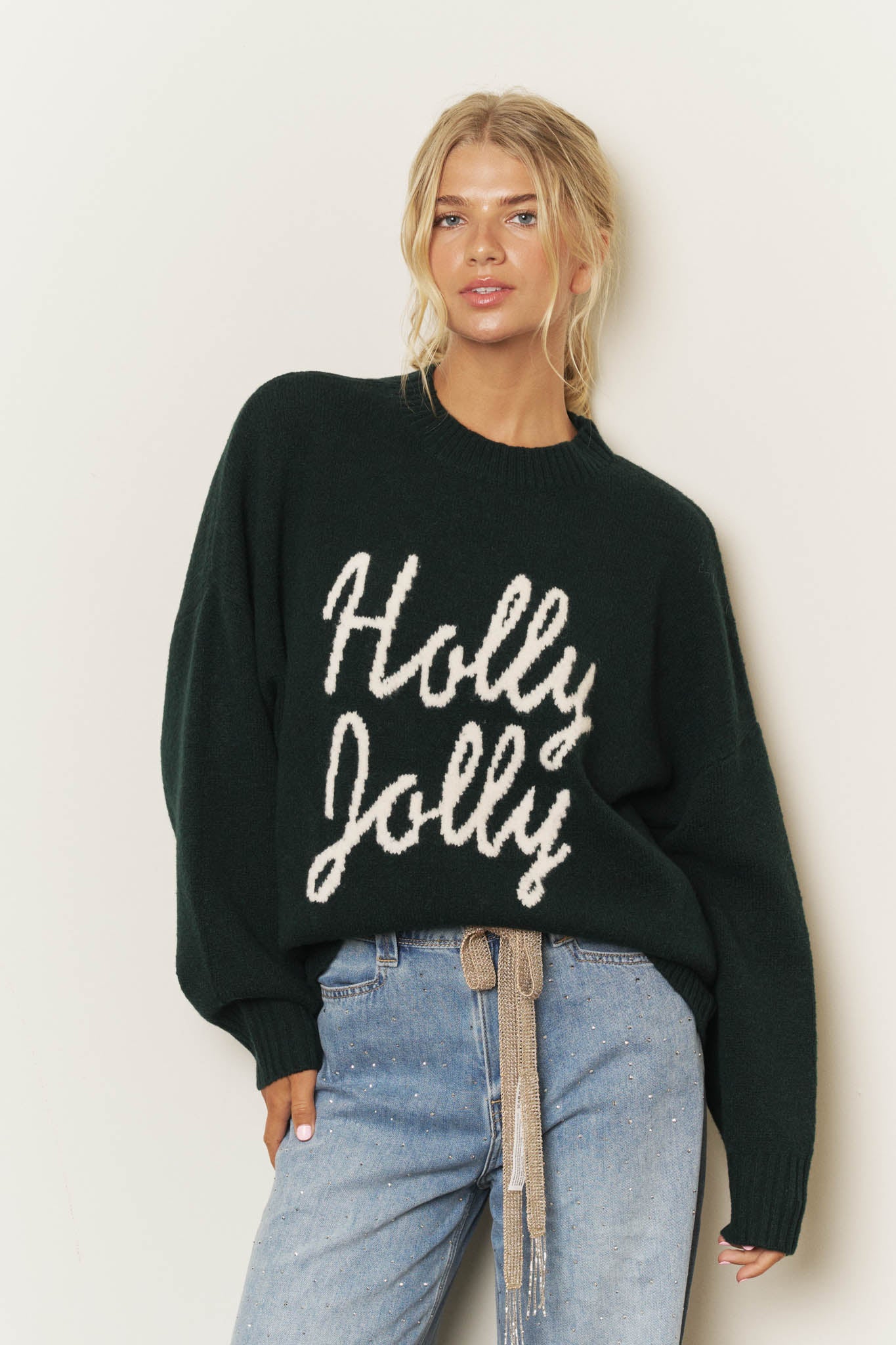 HOLLY JOLLY CHRISTMAS SWEATER (PRE-ORDER)