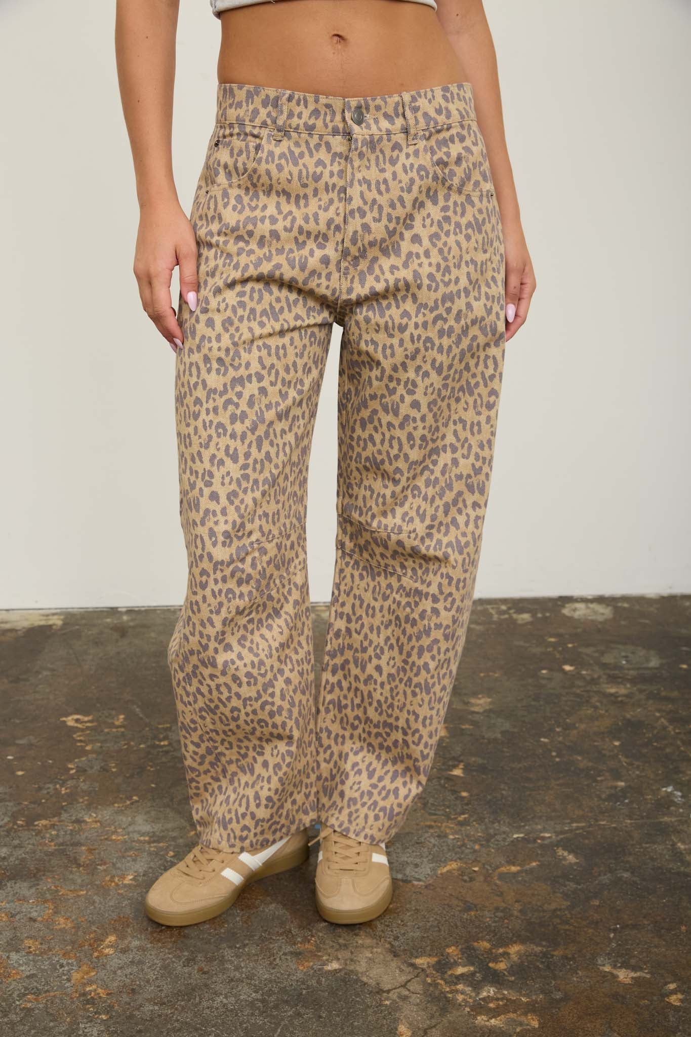 LEOPARD PRINT JEANS (PRE-ORDER)