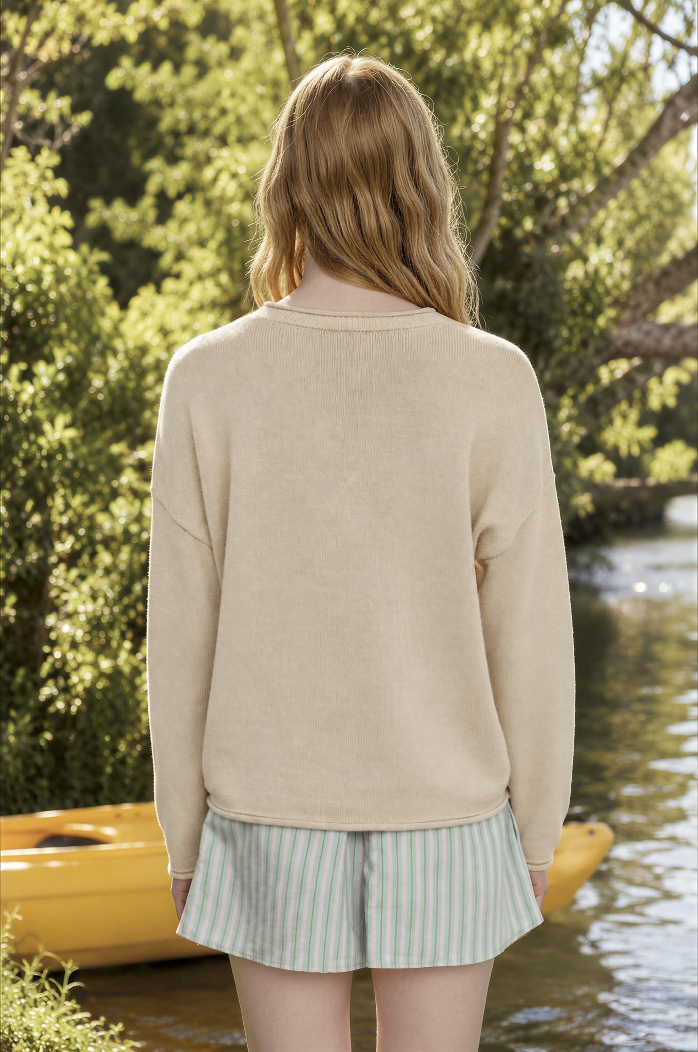 FLYING DUCK INTARSIA CREW SWEATER (PRE-ORDER)