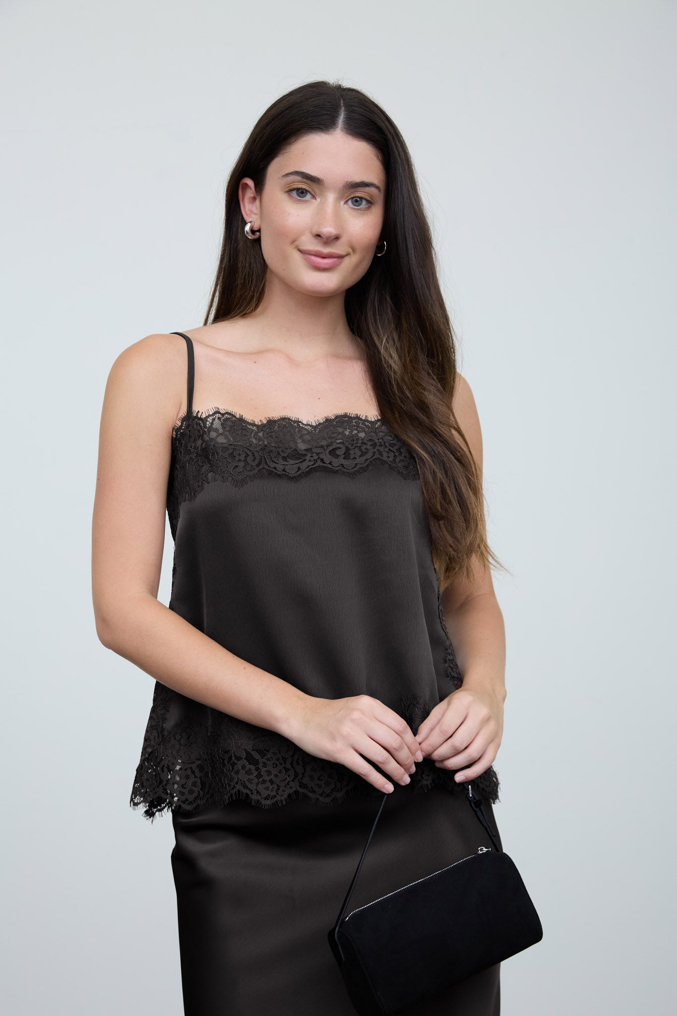 SATIN LACE TRIM DETAIL CAMI (PRE-ORDER)