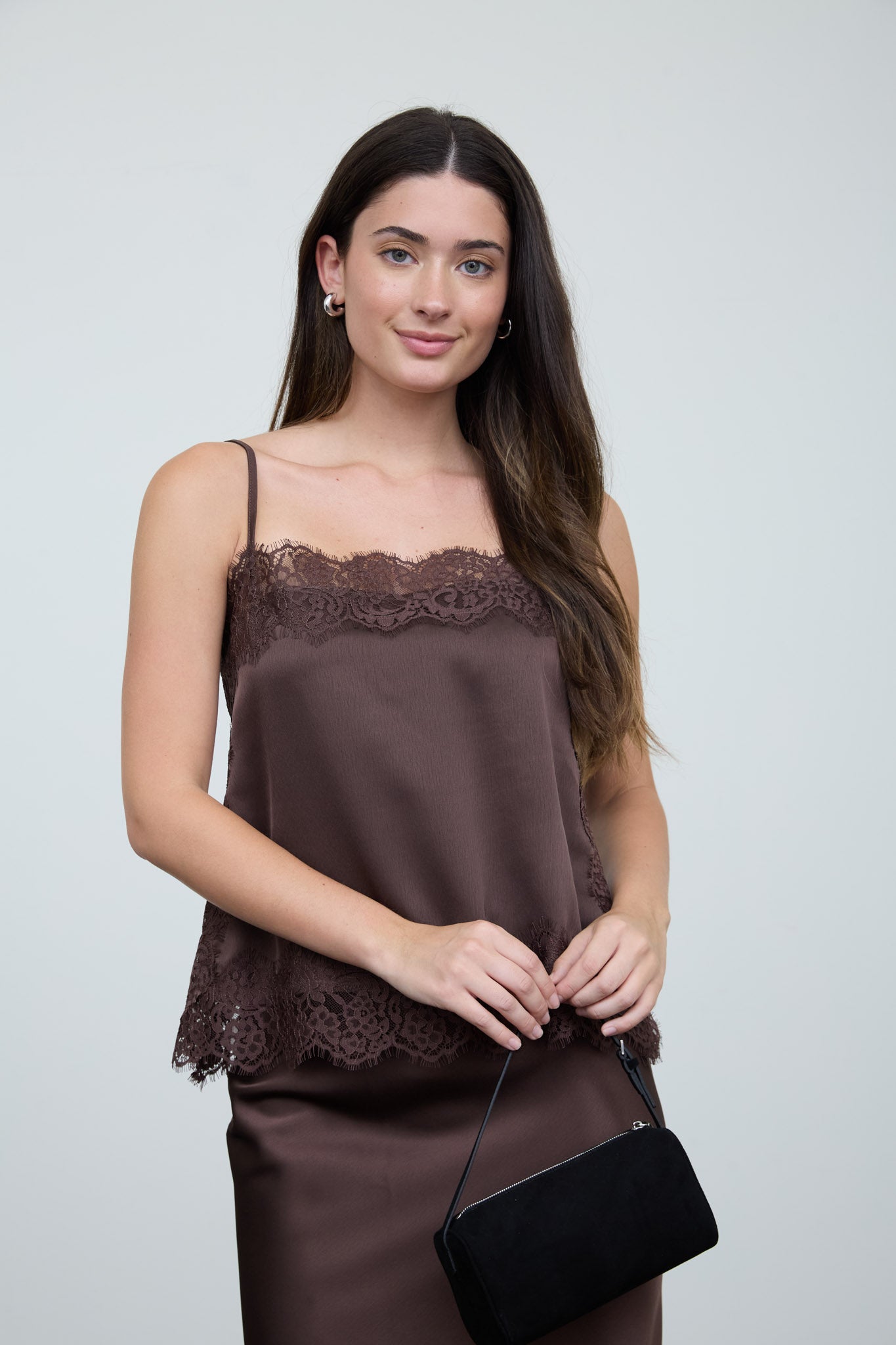 SATIN LACE TRIM DETAIL CAMI