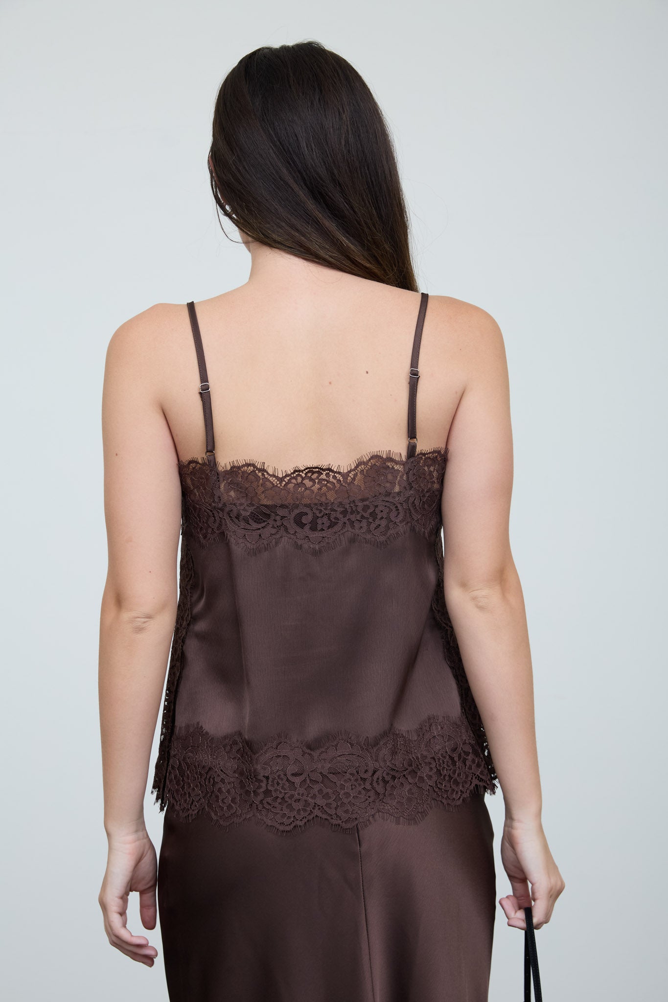 SATIN LACE TRIM DETAIL CAMI