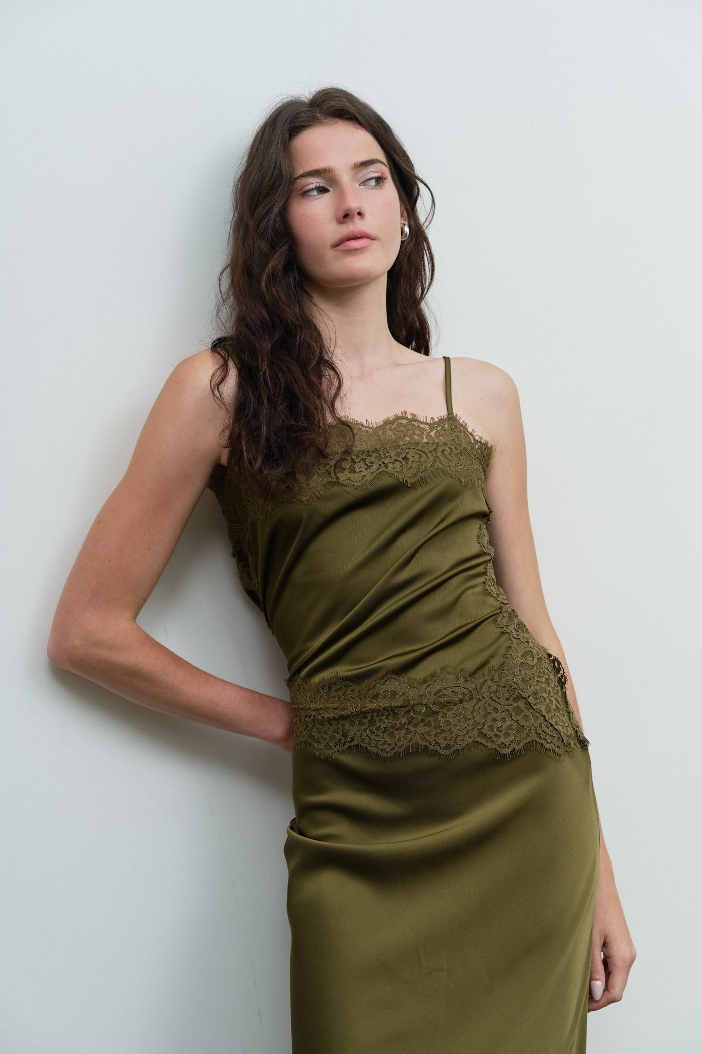 SATIN LACE TRIM DETAIL CAMI