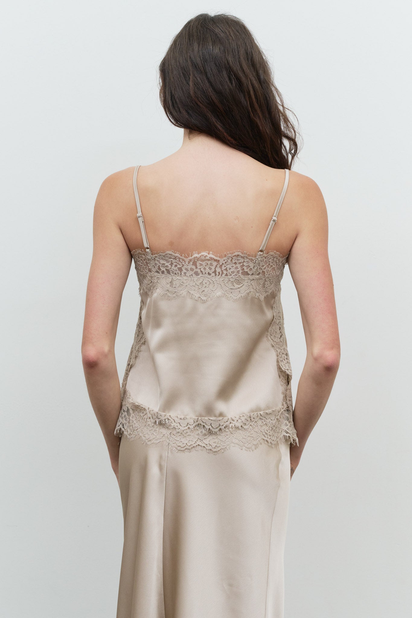 SATIN LACE TRIM DETAIL CAMI